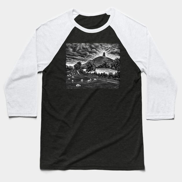 Glastonbury Tor Baseball T-Shirt by WonderWebb